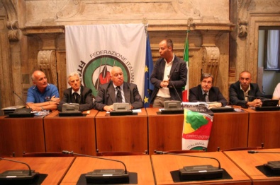 Uno scatto dalla conferenza stampa di questa mattina
