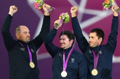 Gli arcieri azzurri sul podio