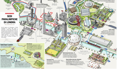 La Mappa delle sedi di gara ai Giochi Paralimpici di Londra