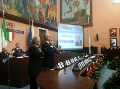 malagò e scarzella al salone d'onore del CONI