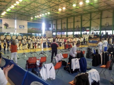 la linea di tiro dei campionati regionali indoor Lombardia
