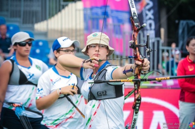 Le azzurre impegnate in finale (foto a cura della World Archery)