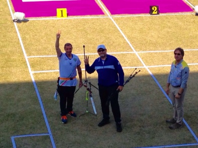Fabio Tomasulo prima del match che gli ha consegnato la medaglia di bronzo.