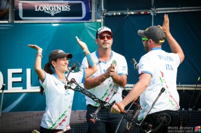 Gli azzurri del Compound durante la World Cup 2015