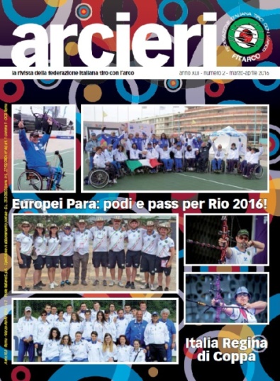 La copertina del secondo numero del 2016 di Arcieri
