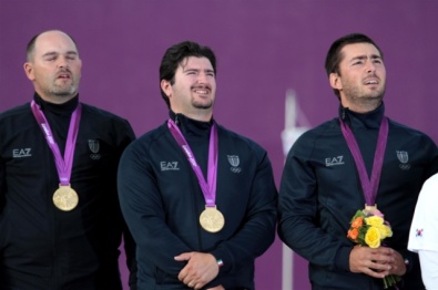 Il podio a squadre maschile di Londra 2012