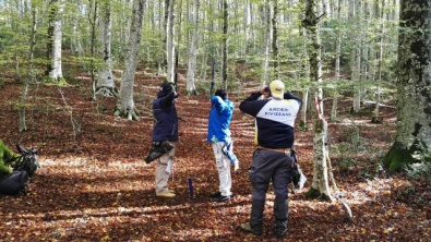 Alcuni atleti in gara al Lago Laceno per i Tricolori 3D