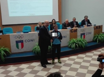 Francesco premiato dal Coni Calabria