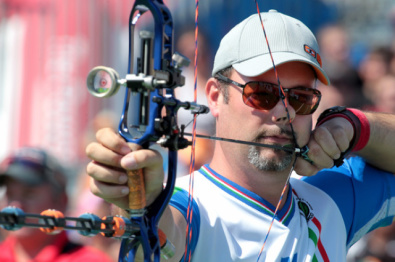Sergio Pagni al tiro in maglia azzurra