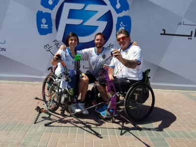 Alberto Simonelli ed Eleonora Sarti col coach Gabriele Meneghel