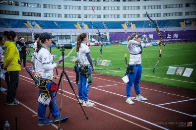 La squadra azzurra femminile dell'arco olimpico
