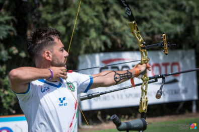 Mauro Nespoli durante le eliminatorie