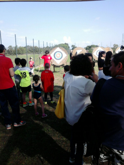 lo stand del tiro con l'arco a Soriano nel Cimino