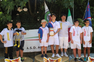 Il podio del trofeo coni della Lombardia