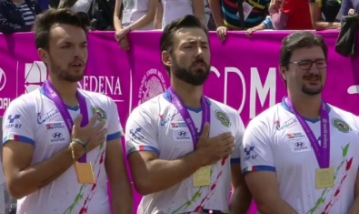 Il trio campione del mondo in Messico