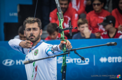 Mauro Nespoli in maglia azzura (foto a cura di World Archery)