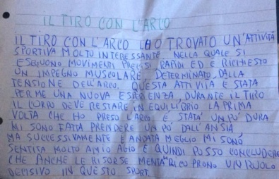 Uno dei pensieri scritto dagli studenti dell'Istituto Luigi Di Prisco