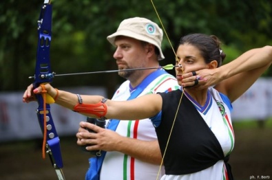Cinzia Noziglia in maglia azzurra