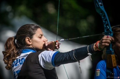 Cinzia Noziglia in maglia azzurra