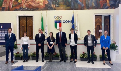 I Rappresentanti degli atleti con il Presidente Malagò
