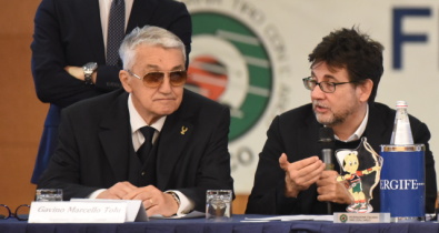 Il Presidente Scarzella e il Presidente Pancalli all'Assemblea FITARCO