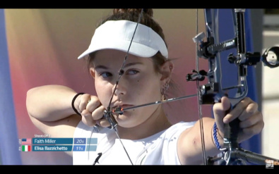 Elisa Bazzichetto durante il Mondiale a Madrid nel 2019