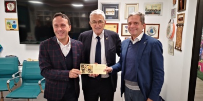 I due segretari con il Presidente Scarzella