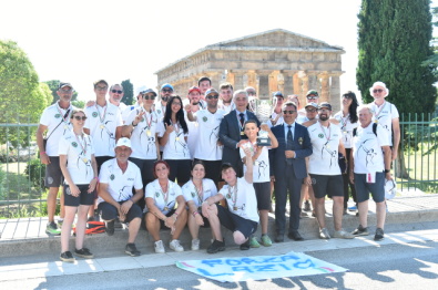 Il Lazio festeggia la vittoria a Paestum