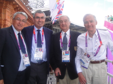 Il presidente Scarzella con Jim Easton a Londra 2012
