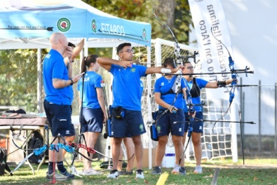Gli azzurri al lavoro