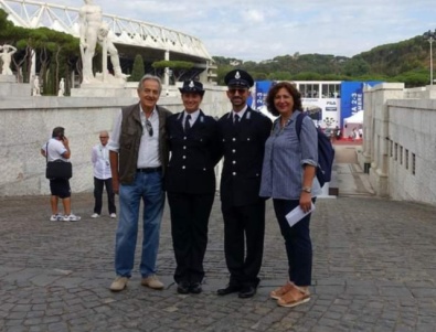 Francesco Mandia con Claudia, Massimiliano e Giuseppina Boccardo